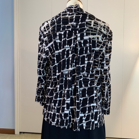 Libra L cardigan striped shear pattern black white - Picture 3 of 8